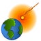 Asteroid Hitting Earth Clipart
