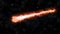 Asteroids Meteors burns in the atmosphere.