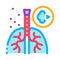 asthma attack color icon vector illustration