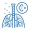 asthma attack doodle icon hand drawn illustration