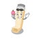 Asthma inhaler mascot cartoon design with ice cream