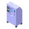 Asthma oxygen concentrator icon isometric vector. Tank equipment
