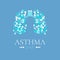 Asthma poster with lungs
