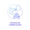 Asthma and tuberculosis concept icon