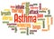 Asthma word cloud concept 2