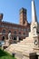 Asti, Piedmont, Italy - Piazza Roma, Palazzo Medici del Vascello and Comentina tower