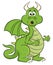 Astonished cartoon dragon