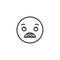Astonished Emoji concept line editable vector, concept icon. Astonished Emoji concept linear emotion illustration