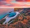 Astonishing autumn seascape of Black sea.