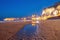 Astonishing evening cityscape of Cefalu city