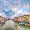 Astonishing morning cityscape of Venice with famous Canal Grande