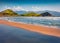 Astonishing spring view of the coast of Zvernec Beach.