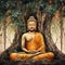 Astonishing Wallpaper: Buddha Beneath Banyan