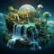 Astonishing wallpaper Ethereal Ecosystems: Floating islands with unique ecosystems