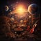 Astonishing wallpaper: Solar System Symphony - Each planet represented by a musical instrument