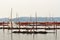 Astoria, Oregon - 9/17/17- fishing boats docked at harbor with sea lions resting on the docks