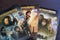 Astrakhan, Russia - 04.27.2021: A collection of three discs with the Lord of the Rings movie in Russian