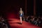 ASTRAKHAN RUSSIA - NOVEMBER 01, 2019. Caspian Fashion Week.Model walks the catwalk in a swimsuit.Fashion show