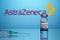 AstraZeneca Logo with Inoculation Syringe and Covid-19 Vaccine