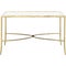 Astre End Table Table Base Color: Gold Leaf, Emery End Table, Designs Henrie Cross End Table with white background