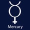 Astrological black flat symbol mercury. Vector illustration.