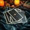 Astrological mystique Tarot card background enhances fortune telling ambiance