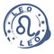 Astrological sign rubber stamp leo