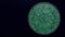 Astrological zodiac signs inside of green marble horoscope circle