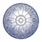 Astrological zodiac signs inside of silver horoscope circle