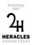 Astrology: asteroid HERACLES (Hercules)