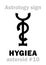 Astrology: asteroid HYGIEA