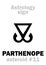 Astrology: asteroid PARTHENOPE
