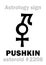 Astrology: asteroid PUSHKIN