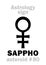 Astrology: asteroid SAPPHO