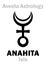 Astrology: astral planet ANAHITA (Isis)