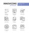 Astrology concept - modern line design style icons set
