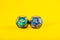 Astrology Dice with zodiac symbol of Scorpio Oct 23 - Nov 21 and its ruling planet Pluto