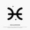 Astrology, Horoscope, Pisces, Greece solid Glyph Icon vector