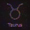 Astrology Shining Symbol. Zodiac Taurus.