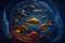 Astrology sign Pisces zodiac horoscope astrological background