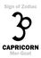 Astrology: Sign of Zodiac CAPRICORNUS (The Mer-Goat)