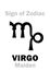 Astrology: Sign of Zodiac VIRGO (The Maiden)