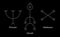 Astrology Stars, PROCYON or Canis Minor, GIENAH or Corvus, ALDEBARAN or Oculus Tauri. Set Hieroglyphic sign, hermetic kabbalistic