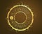 Astrology symbols in golden circle. The scales sign