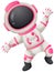 Astronaunt in white and pink spacesuit