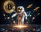 Astronaut Amidst Bitcoin Universe AI Generated