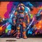 Astronaut in Awe of Graffiti Artwork