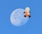 Astronaut Balloon floats past the moon at Albuquerque