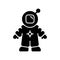 Astronaut black glyph icon