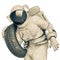 Astronaut carrying a tire profile image